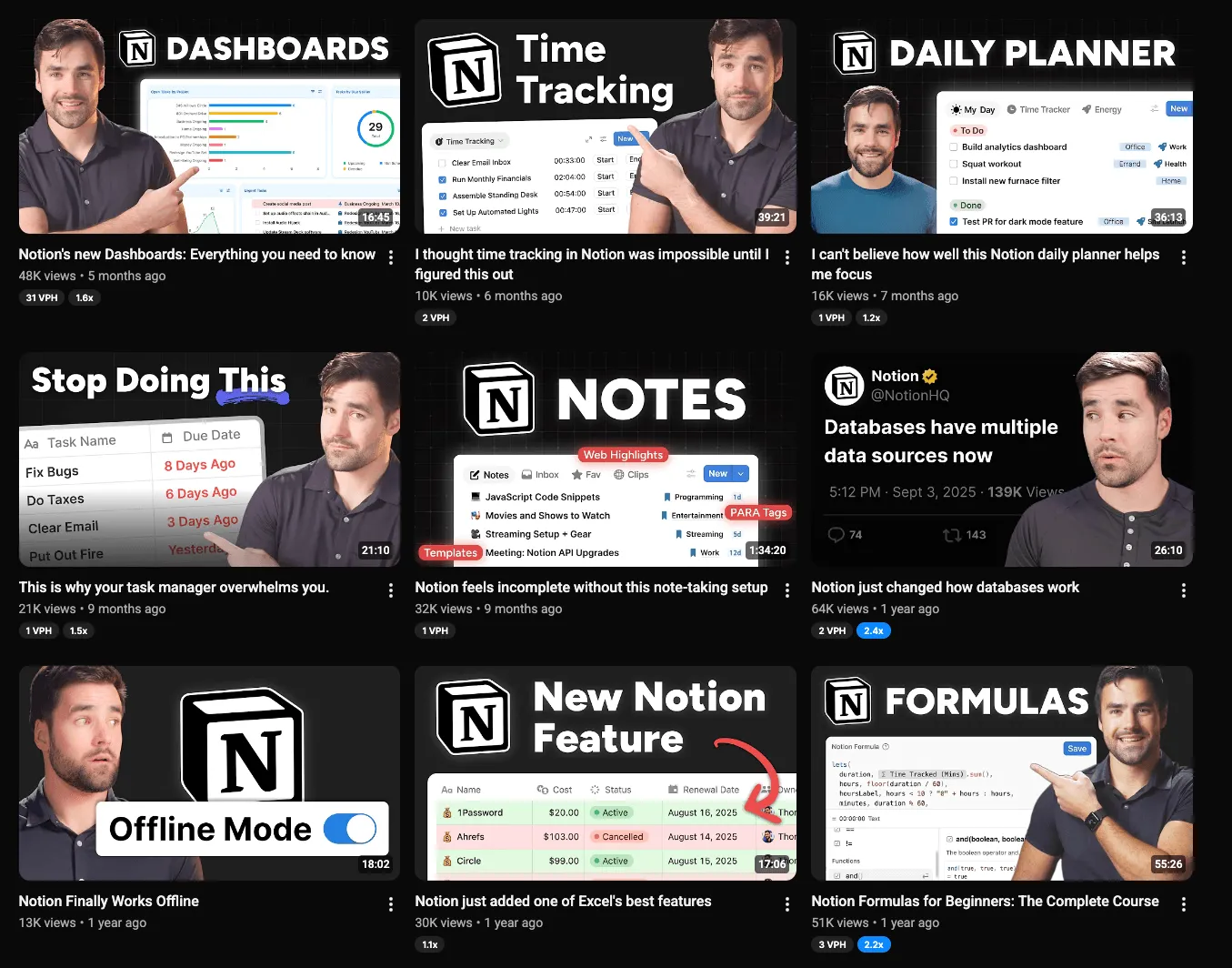 Thomas Frank Explains videos using outcome- and problem-focused titles